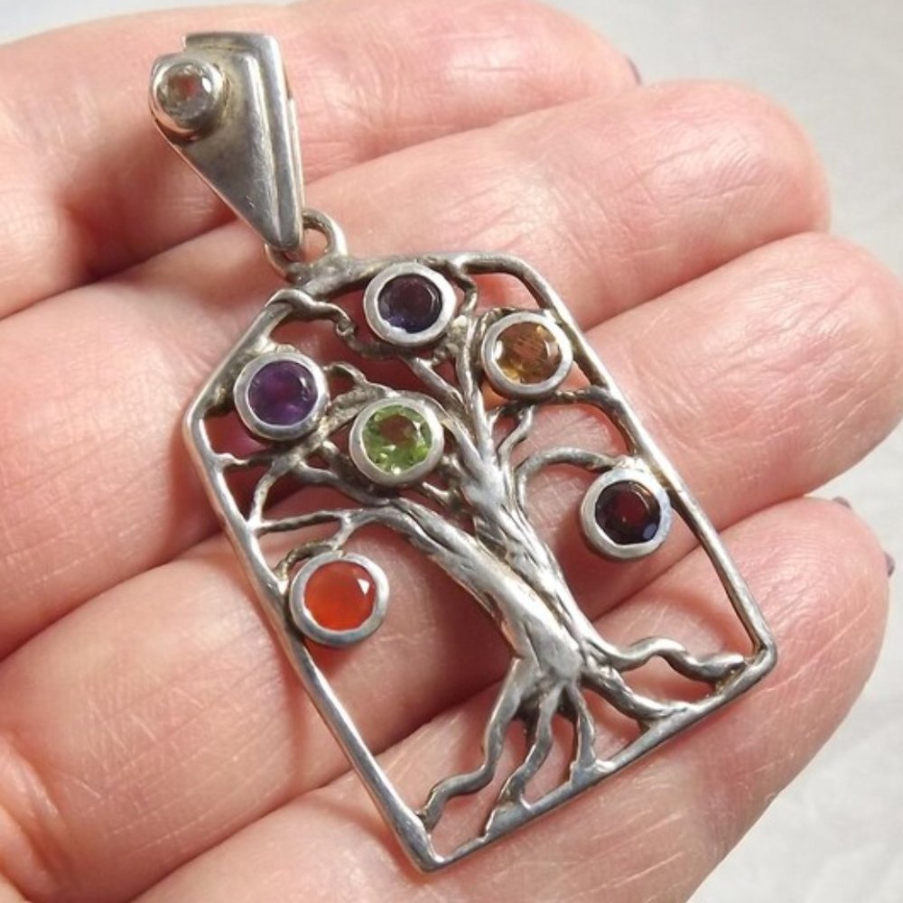 TREE OF LIFE 925 Stamped Necklace Pendant